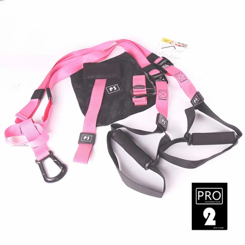 P2 Sport Pink Эспандеры для фитнеса, тренажерного зала, Висячие пояса для тренировок, гимнастики, тренировки, подвеска для упражнений, тянущиеся эластичные ремни - Цвет: P2 Sport Pink
