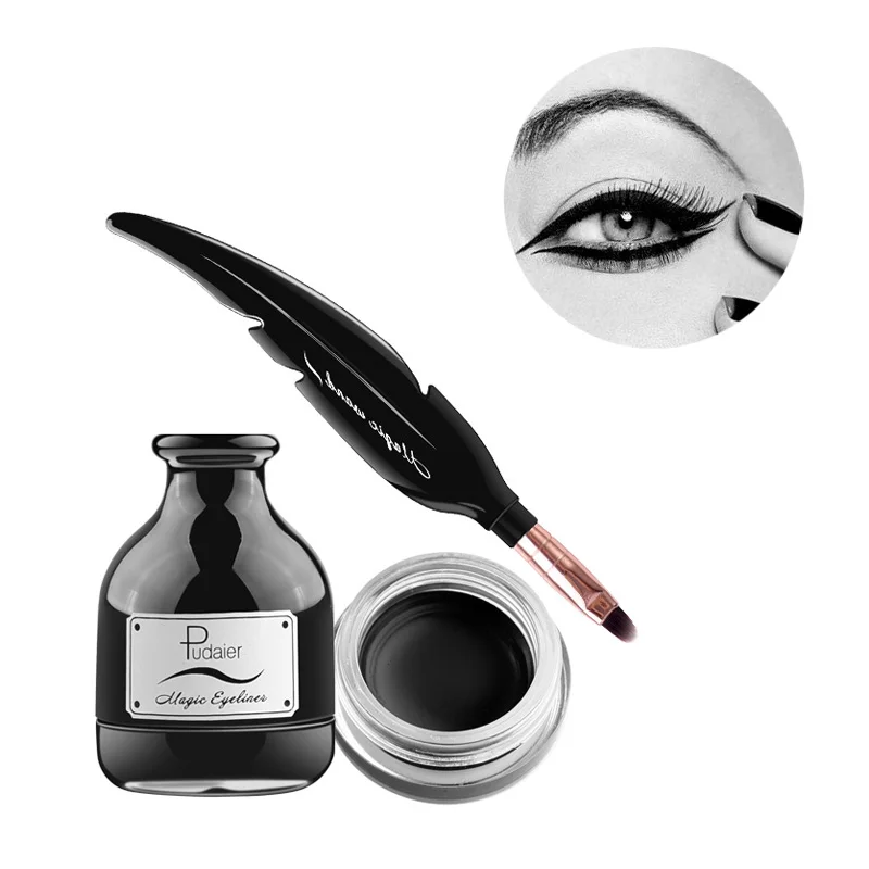 PUDAIER Matte Eye Liner Gel Cream Lasting Waterproof Black Eyeliner Pen Natural Gel Eyeliner Korean Makeup
