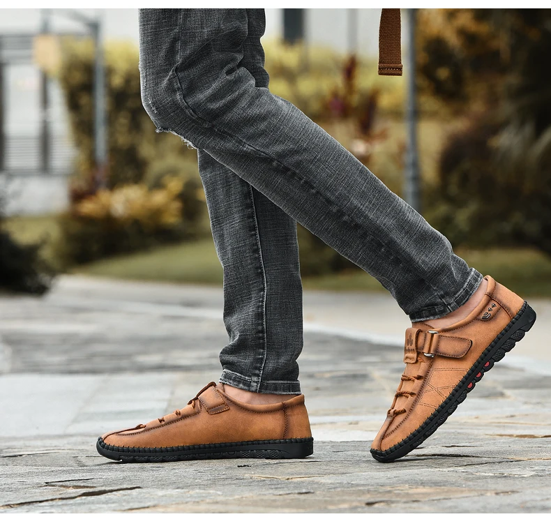 Классические мужские кожаные туфли на плоской подошве мужские мокасины мягкая обувь для вождения повседневные мужские кроссовки Zapatos De Hombre, большие размеры 38-47