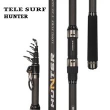 Mifine telescópica surf fiação vara de pesca 3.9/4.2/4.5/5.0/5.3m carpa carbono viagens varas potência 80-150g jogando pólo de surf