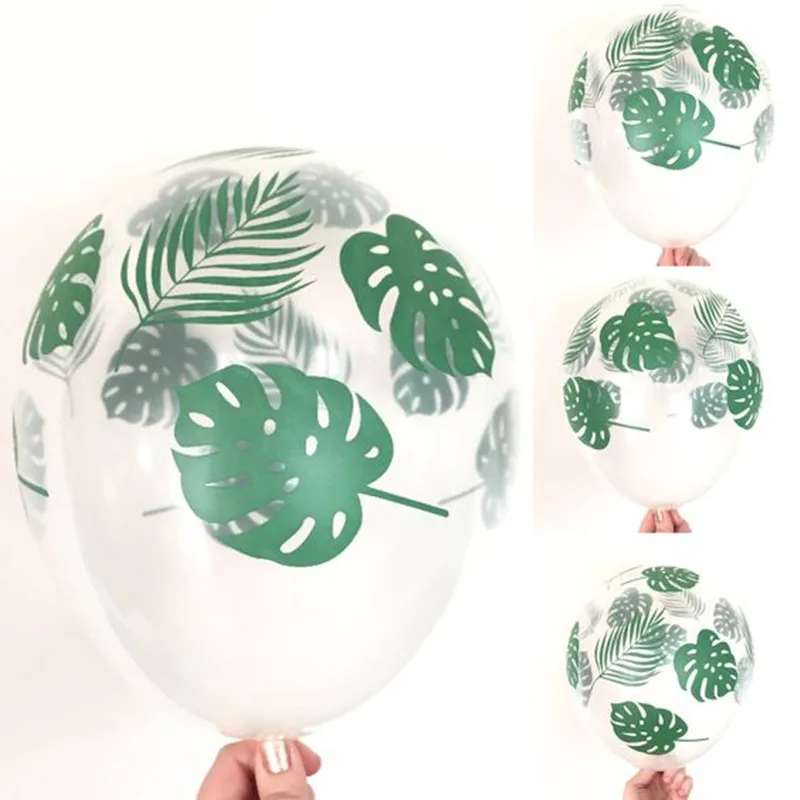 Воздушные шары с зелеными листьями латексный тропический шар украшение для