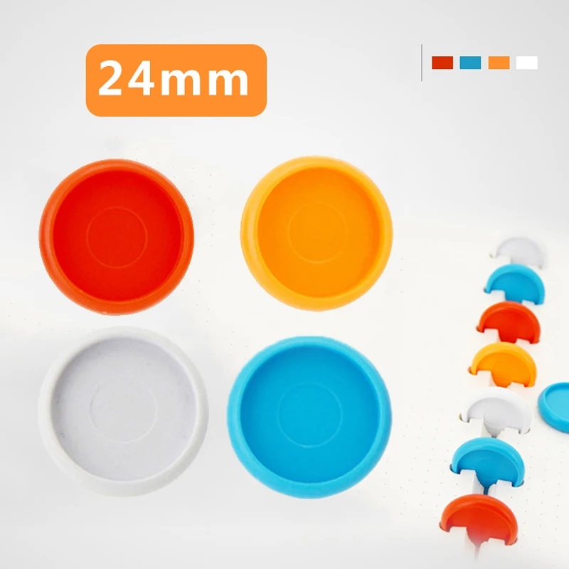 

30PCS 24MM Binding Ring Notebook Mushroom Hole Button Plastic Buckle Disc Notepad Buckle Mushroom Hole Loose-leaf Notebook