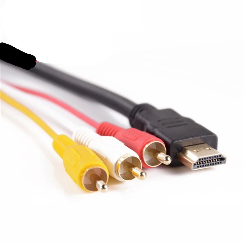 Преобразователь 1 5 м HDMI-совместимый к RCA кабелю папа 3 AV композитный м/м