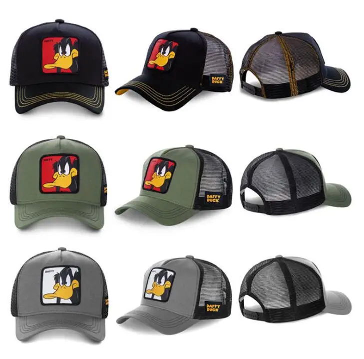 NEWL мультфильм вышивка Даффи Snapback кепка хлопок бейсбольная кепка для мужчин женщин хип хоп папа сетчатая шапка Дальнобойщик Кепка гоночная шляпа