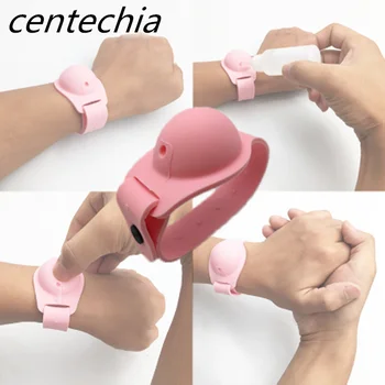 

Sanitizer Dispenser Bracelet Wristband Disinf sanitizer dispenser gel bracelet hand washing Pumps liquid extrusion Bottle gift