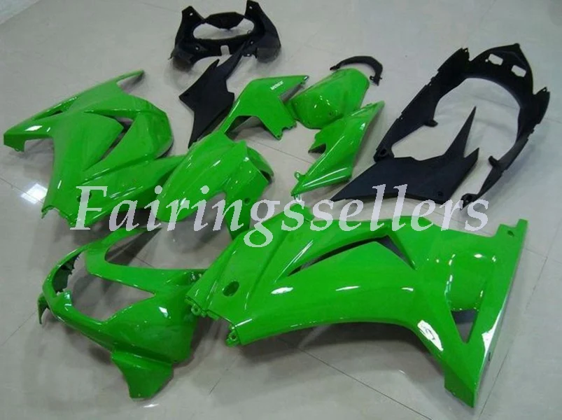 Литье под давлением мотоцикл ABS Обтекатели комплект подходит для kawasaki Ninja 250R EX250 2008 2009 2010 2011 2012 зеленый