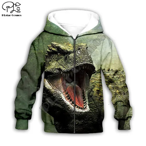 Kids zip hoodies Детская одежда для маленьких девочек, мальчик, сын, принт динозавра Юрского периода, 3D толстовки с капюшоном, толстовка на молнии, футболка, пуловер для малышей, штаны K10 - Цвет: Kids zip hoodies
