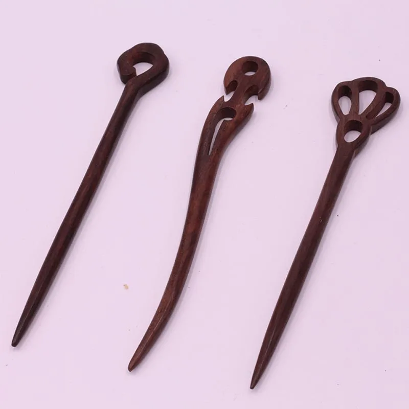 Chinese Hanfu Cheongsam Hair Stick Classical Vintage Sandalwood Wood Hair Sticks Boutique Carve Hairpins Styling Tools