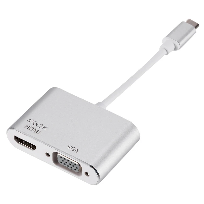 Тип C к Hdmi Vga видео кабель type-C адаптер док-станция концентратор Usb-C к Hdmi 4 к Vga Hd конвертер для телефона Macbook Chromebook ноутбука Mon