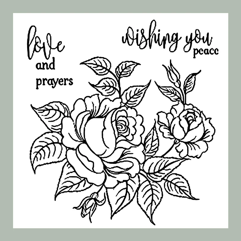 

ZATWBS Rose friendship Clear Stamps For DIY Scrapbooking/Card Making/Album Decorative Rubber Stamp Crafts