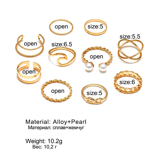 Star Matching Rings for Women 2021 Trend Anillos Mujer Gold Ring Set Girls Anillo Bohemian Jewellery Gifts Accessories