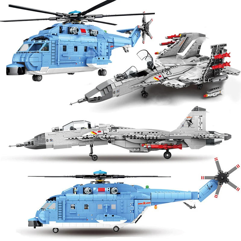 Technic строительные блоки для вертолетов бойцов военные городские армейские