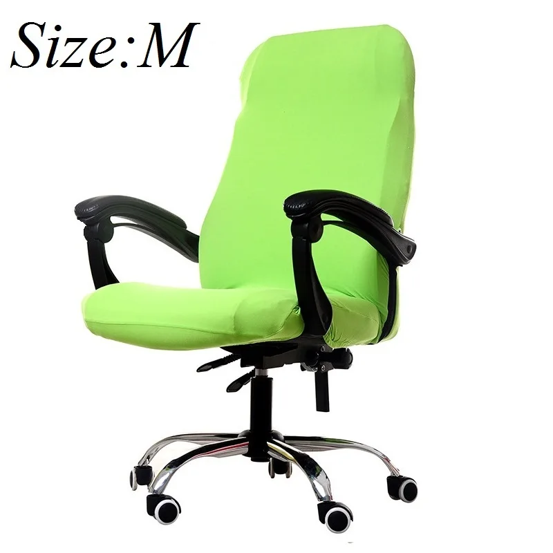 Цветочная накидка на стул из спандекса, чехол на стул для офисного украшения, вращающийся стул, эластичный чехол, новое сиденье, чехол для сиденья, чехол для дома - Цвет: guolv M