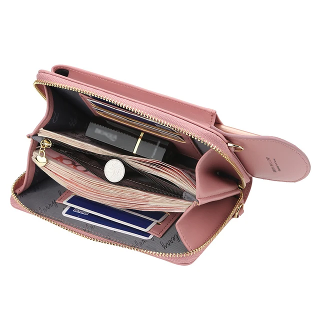 2021 Women Wallet Famous Brand Cell Phone Bags Big Card Holders Handbag Purse Clutch Messenger Shoulder Long Straps Dropshipping 2