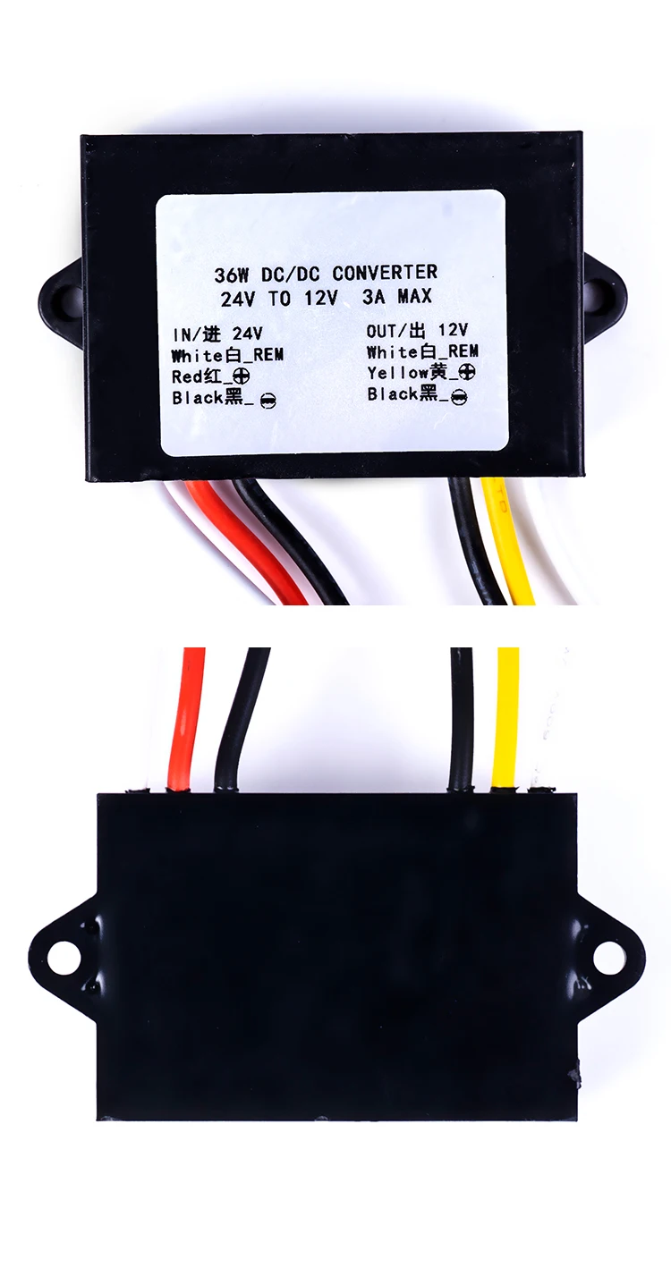 Преобразователь напряжения постоянного тока 24 В до 12 В 1.5A 2A 3A 5A 8A 10A 12A 15A 20A 30A 40A водонепроницаемый понижающий регулятор мощности преобразователей постоянного тока