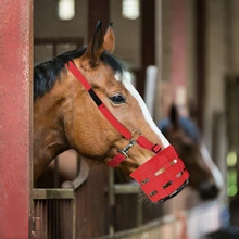 Легко дышать выпаса мордочка конский рот крышка Регулируемая конная трава намордник Конный снаряжение для лошади осел