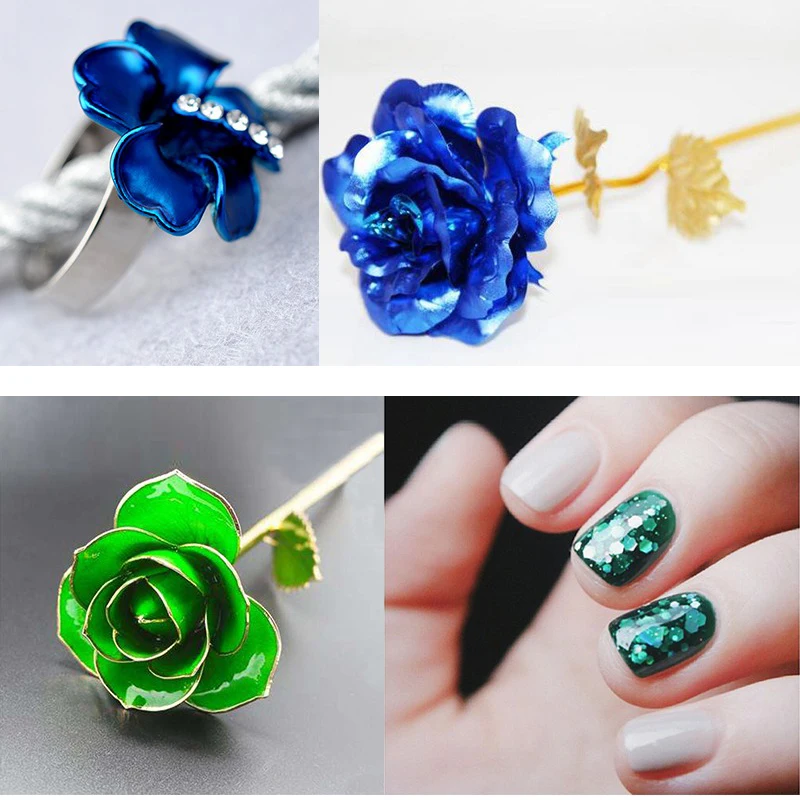 100pcs/10colors 시트 로즈 레드 골드 잎 모조 은색 호일 종이 DIY 미술 공예 디자인 포장 재료 음식 장식