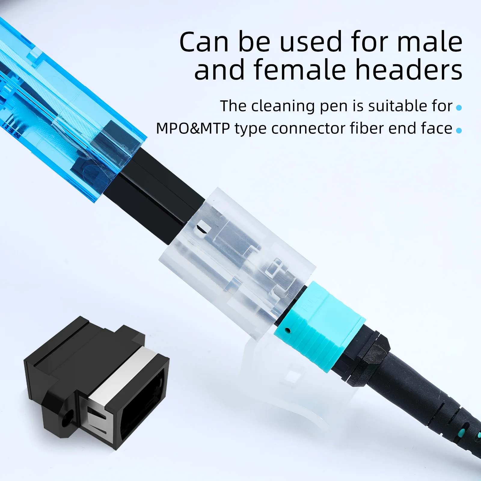 KELUSHI NFC-IBC-MPO Cleaner For Fiber Optic IBC One Click Cleaner for MPO/MTP Connector Fiber Tester Accessory