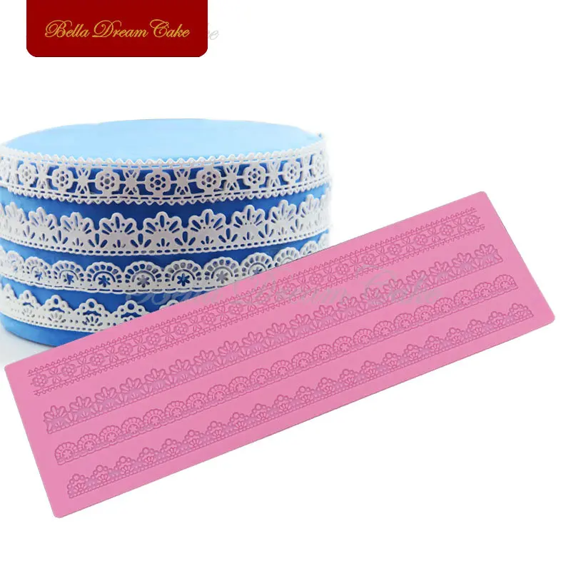 Sugracraft Lace Mold Cake Border Decoration Lace Mat for Fondant Wedding Cake Decorating Cake Decorating Tools Bakeware