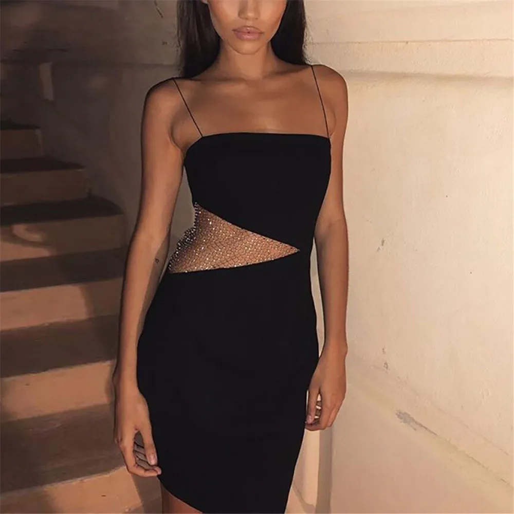Yesexy 2019 сексуальные Клубные женские мини платья на тонких бретельках в стиле