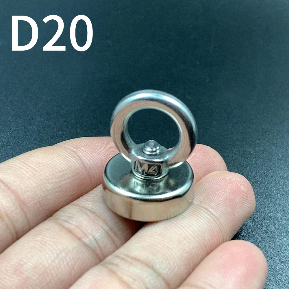 1 Pz D20 Magnete Al Neodimio Ndfeb N35 Super Potente Forte Permanente Magnetico Tesoro Caccia Pesca Subacquea Imanes