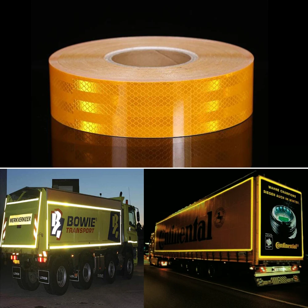 New 1 Roll Reflective Night Safety Warning Stripe Car Truck Tape Sticker 2* WDUK 