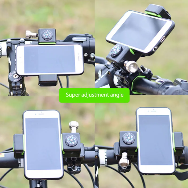 Универсальный велосипед Ebike мотоцикл Руль держатель для мобильного телефона держатель для горного велосипеда Велоспорт Стенд зажим с компасом