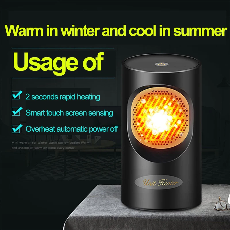 Household Mini Heater Heater Heating Cooling Dual-use Heating Fan Student Dormitory Drying Hand Small 300W