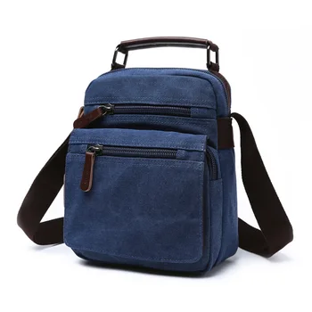 

Men And Women Joker Canvas Bag Men Solid Color Cross Section Square Single Shoulder Slung Hanging Bag
