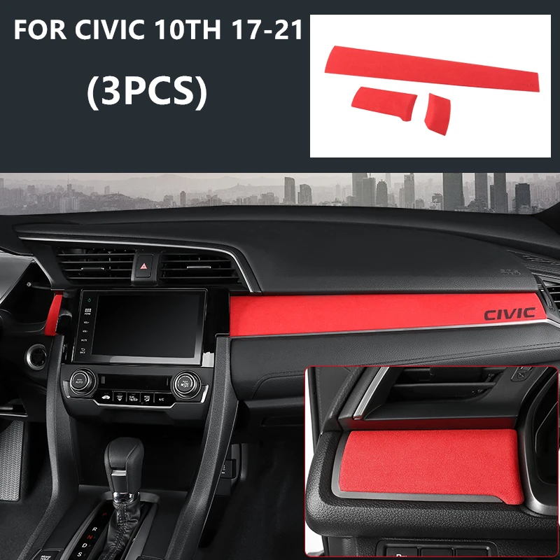 Car Dashboard Cover Trim Sticker Carbon Fiber Styling Auto Interior Parts  for Honda Civic 10th Gen 2016 2017 2018 2019 2020 2021 - AliExpress