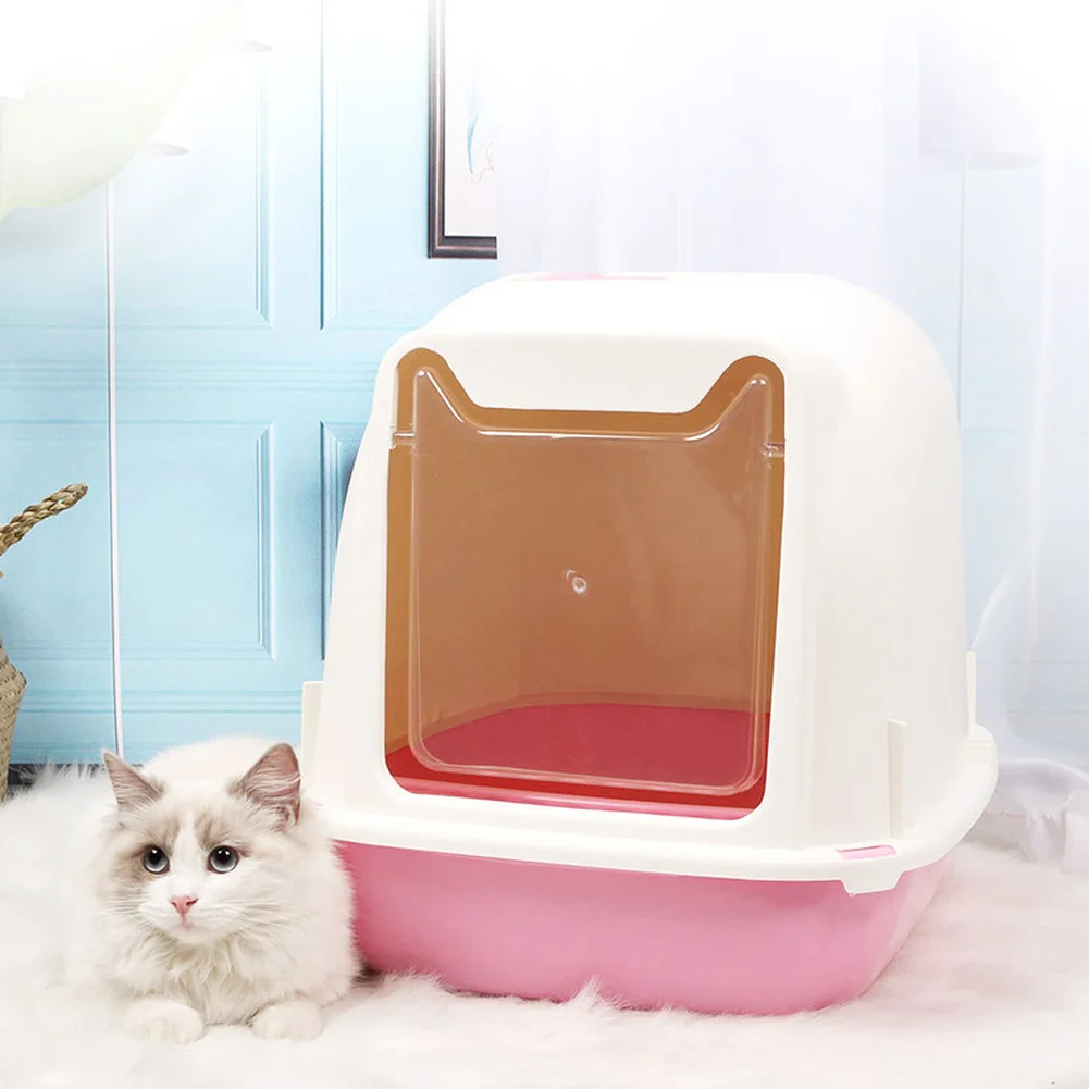 enclosed cat litter tray