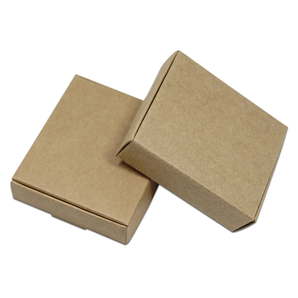 

DHL Wholesale Party DIY Candy Biscuits Cosmetic Packaging Boxes Small Gift Package Box Wedding Brown Kraft Paper Packing Box