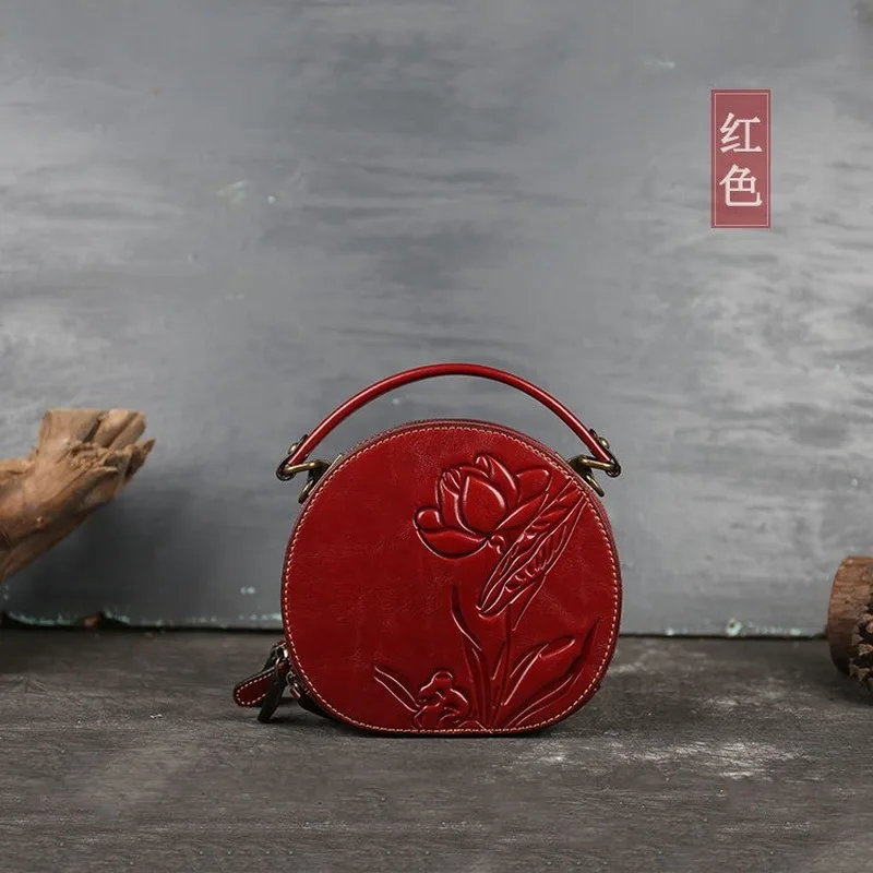 Стильные женские кожаные сумки винтажная кожаная сумка через плечо с тиснением