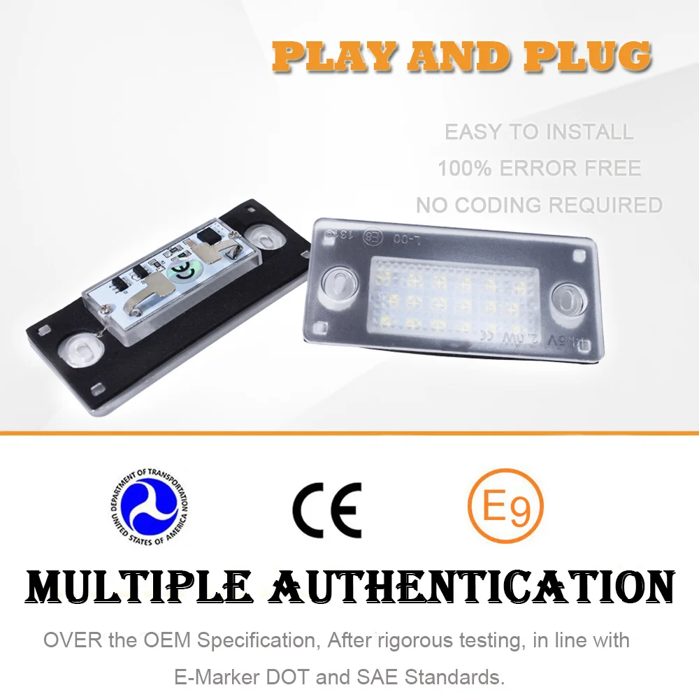 Hopstyling 2 шт./пара 18SMD светодиодный задний номерной знак светильник для Audi A4 S4 Avant RS4 B5