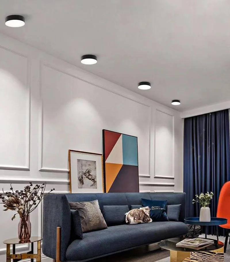 초박형 표면 장착 LED 다운라이트 천장 조명, 넓은 면적 발광 다운라이트 스포트라이트, 220V, 5W, 7W, 9W, 12W, 15W, 18W, 신제품