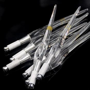 

10pcs Professional PCD Eyebrow Tebori Microblading Manual Pen Transparent Tattoo Embroidery pen For Permanent Makeup Handtool