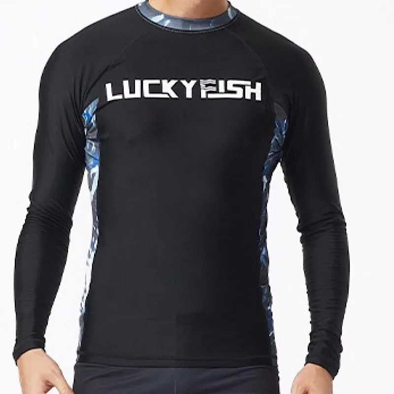top LuckyFisf для плавания, сёрфинга, топ, Рашгард, мужская спортивная куртка, модный костюм для морского сёрфинга, быстросохнущие колготки, топ, блузка, Прямая поставка - Цвет: top