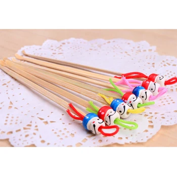 

5/10pcs Cute Mini Doll Earpicks Wood Bamboo Ear Picks Wax Remover Cleaner Ear Care Tool Color Random 2019 Hot Sale