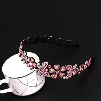 

New Ladies European and American Simple Fashion Flower Butterfly-Shaped Headdress Inlaid With Imported Crystal Hair Accessories