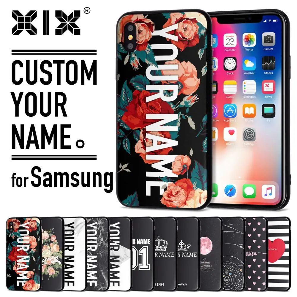 

DIY Name Custom Birthday Present for Samsung Galaxy S9 Case Customized Soft TPU Cover for Samsung S7 S8 S9 S10 Plus S10e Case