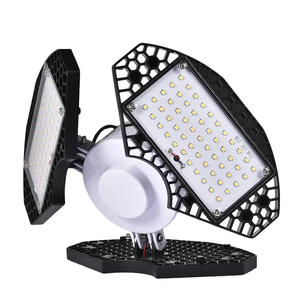 LED Garage Lights,100W Deformable LED Garage Ceiling Lights12500 LM CRI 80 Led Shop Lights for Garage, Garage Lights with 3 Adju