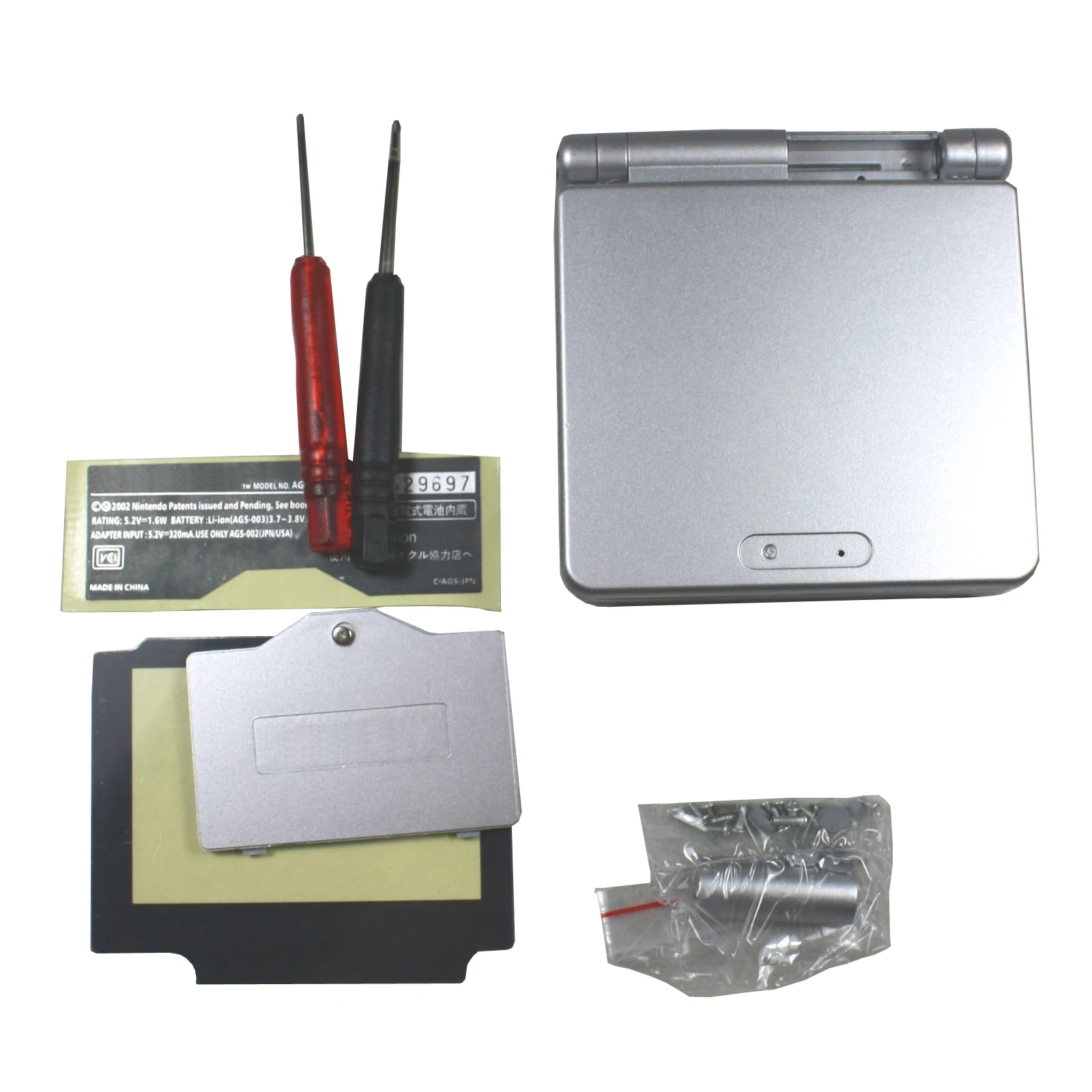 OSTENT полный корпус Оболочка Чехол Замена для nintendo GBA SP Gameboy Advance SP - Цвет: Серебристый
