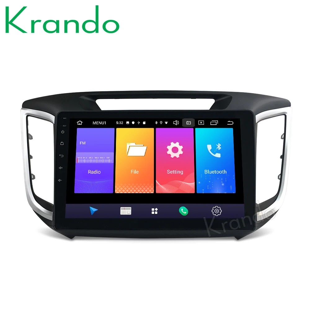 Perfect Krando Android 9.0 10.1" IPS Big Screen Full touch car Navigation system for Hyundai IX25 radio player gps 0