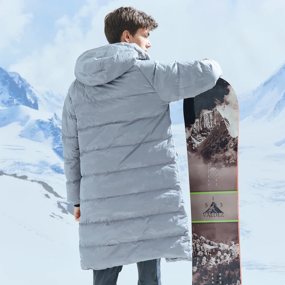 Metersbonwe Long Down Winter Jackets Business Long Thick Winter Down Coat Men Solid Fashion Overcoat Outerwear Warm 229386