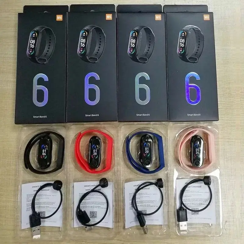 2021 M6 Band Smart Watch Men Women Smartwatch Heart Rate Sports Fitness Tracking Bracelet For Apple Xiaomi Mi Smartband Watches