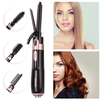 

Multifunctional hot air comb 4 in 1 anion dry & wet electric hair dryer comb Hair Straightener Hair Curler for women & men