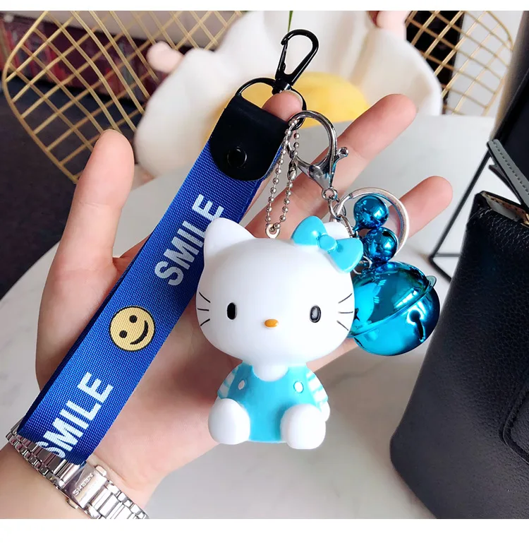 Милый мультфильм hello kitty вокальный Кот брелок девочка сумка кулон ювелирные изделия автомобиль брелок парные брелки подарок на день Святого Валентина