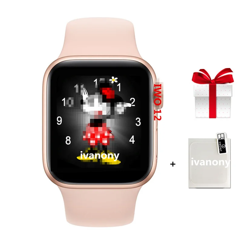 B Часы SmartWatch IWO 12+ фильм Смарт-часы IP68 Водонепроницаемый IWO 12 серия 5 Поддержка ответ на вызов обмен ремешок фитнес-трекер - Цвет: B