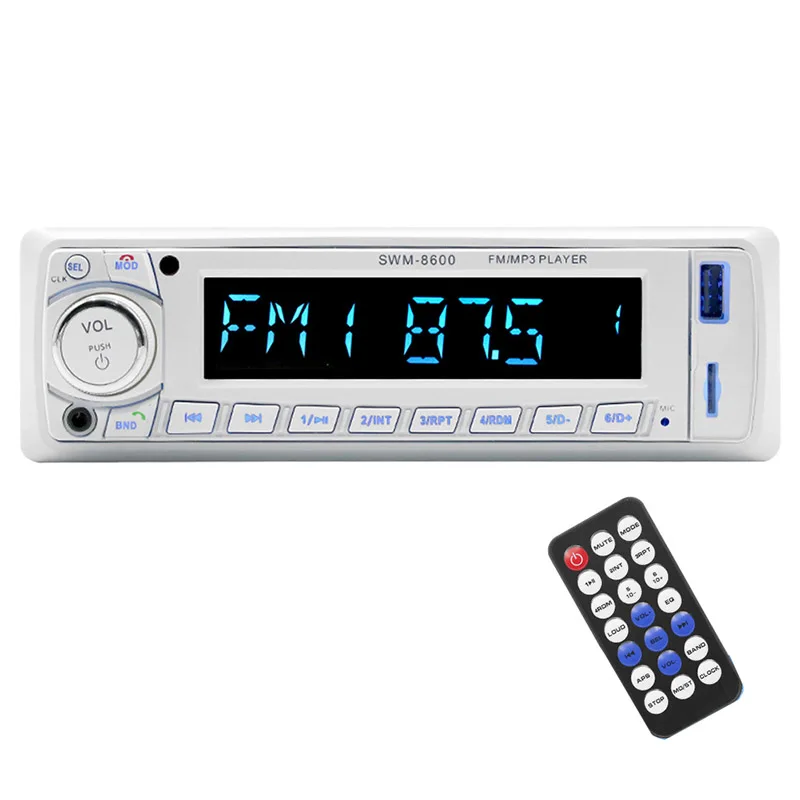 Магнитола с Bluetooth стереозвук с аудиоразъемом AUX Радио MP3 FM Многофункциональный Безопасный 12 В изготовлен из высококачественного материала, прочный и практичный