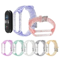 BOORUI Smart accessories Wristband Mi Band 6 cinturini per Xiaomi My Band Belt 5 Glitter Mi Band trasparente 3 4 5 6 cinturino